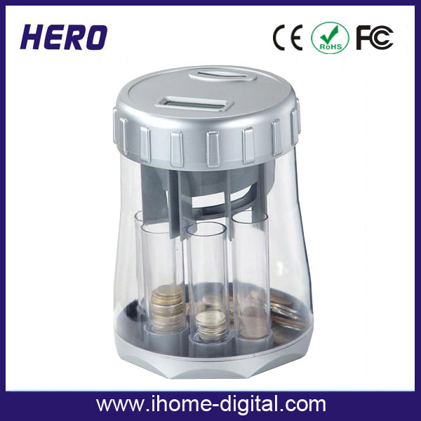 Digital Coin Counter Automatic Sorter -  Automatically Sorts Coins into Individual tube USD Digital  coins Counter sorter