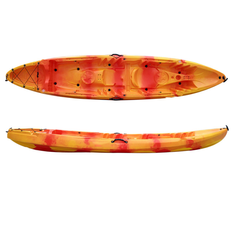 sit on top 12ft inflatable kaboats fishing tender durable using kayak ocean cayak 2+1 family canoe &kayak for fishing