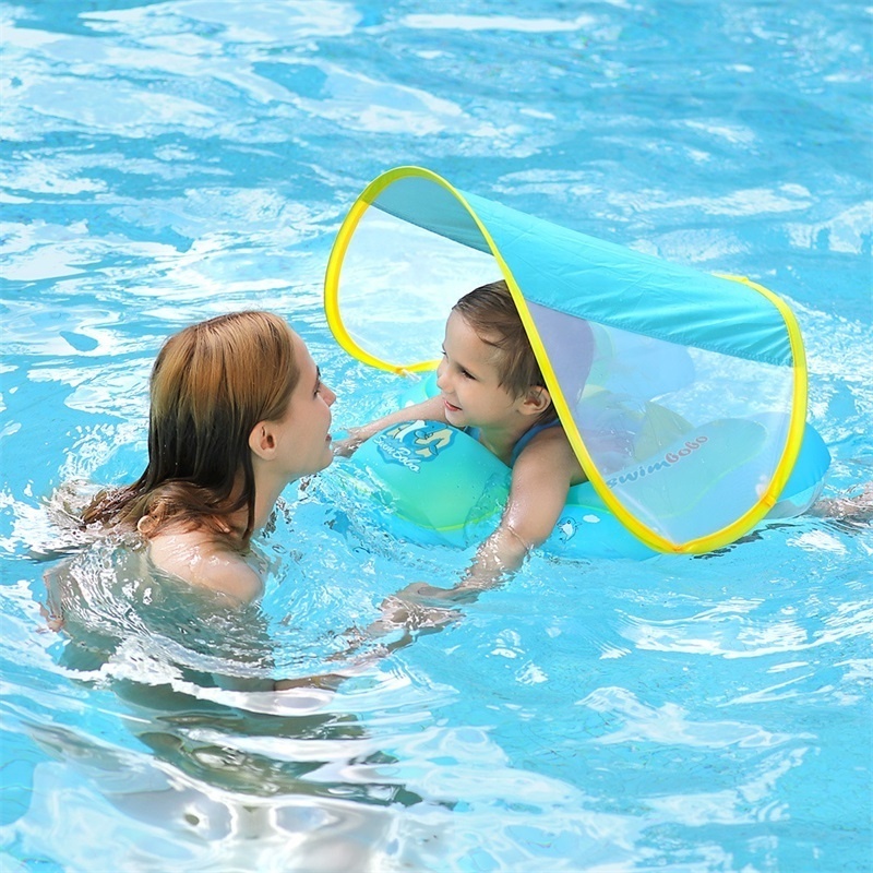 Swimbobo New Innovative Products Children's Seat Swimming Rings Net Kids Inflatable Float Baby Swim Ring In Water With Canopy