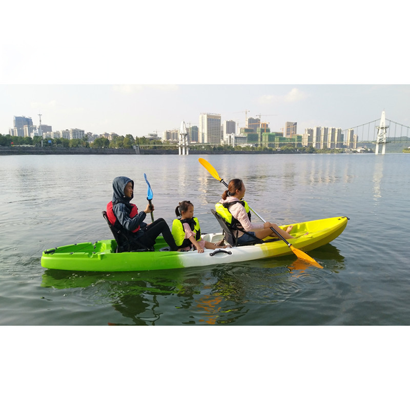 sit on top 12ft inflatable kaboats fishing tender durable using kayak ocean cayak 2+1 family canoe &kayak for fishing