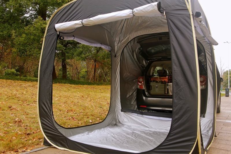 Portable Waterproof Car Rear Tent Bicycle Extension Tent Outdoor Camping Shelter SUV Large Space Trailer Roof Top Tent