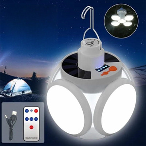 Solar Camping Light Football Bulbs Rechargeable Light with Led Lantern Folding with Cable for Camping Outdoor Office Tent Carton