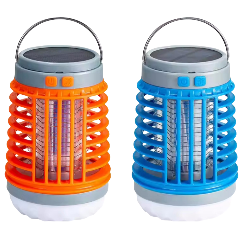 Drop shipping Outdoor Insect Traps Lantern Portable Rechargeable Bug Zapper Mosquito Solar Solar Powered Camping Led Lamp