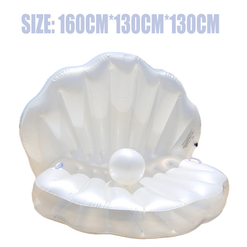 New Arrival floating sea pool Inflatable Seashell Pool Floats with Pearl Ball