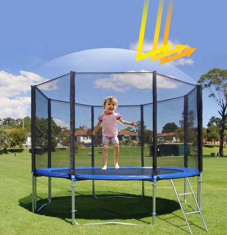 6/8/10/12/14/16FT Jumping bungee Trampoline Outdoor Trampoline for Kids and Adults with Safety Net and Spring Padding