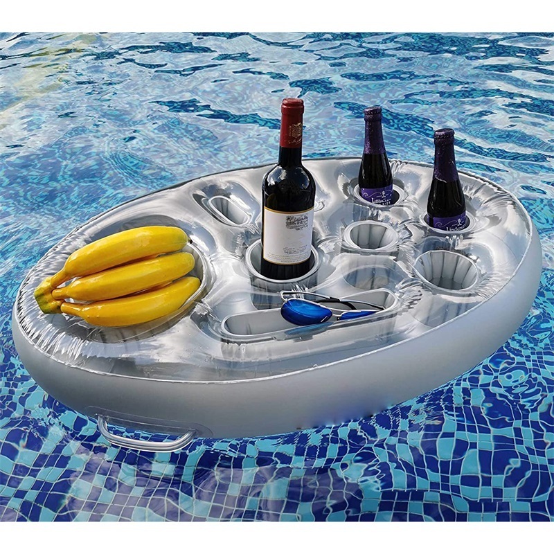 Swimming pool inflatable cup holder customize print water pool float toys Swimming Ring Party Cup holder pool float