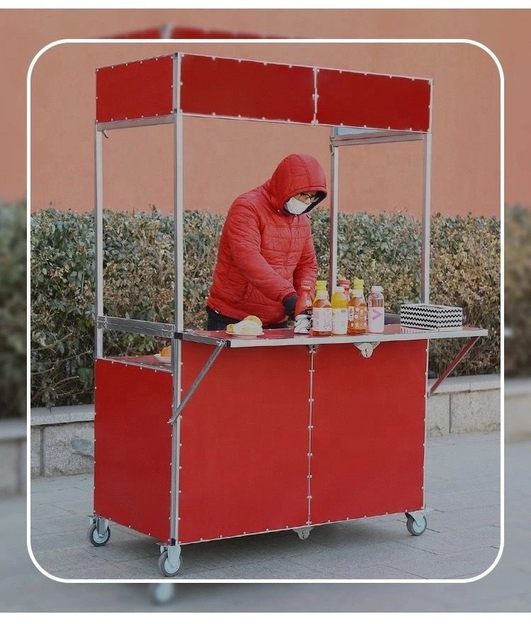 hot dog cart mobile cooking rickshaw food noodle sale design fast vending umbrella fried chicken a cart