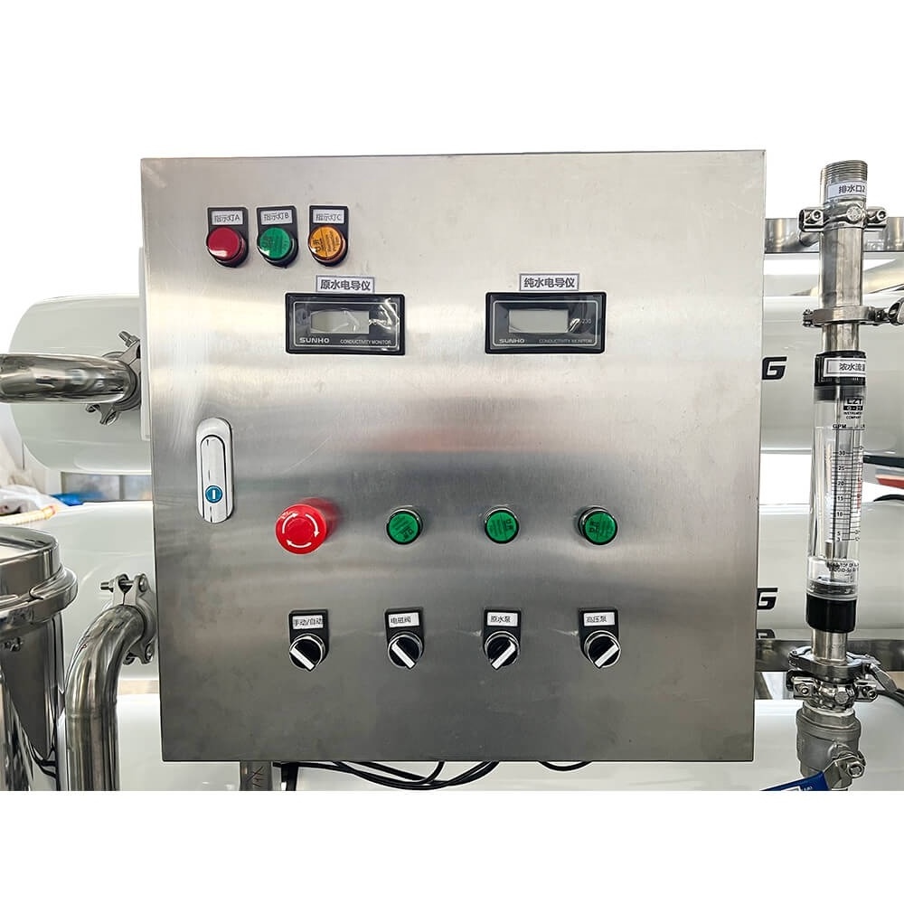 Industrial pure water machine 0.5t reverse osmosis water filter frp / stainless steel ro drinking water treatment equipment