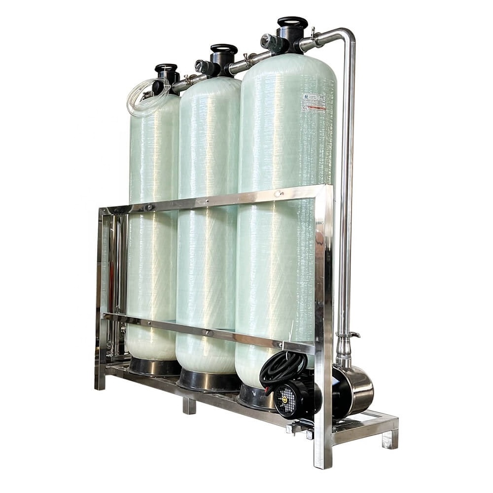 Industrial pure water machine 0.5t reverse osmosis water filter frp / stainless steel ro drinking water treatment equipment