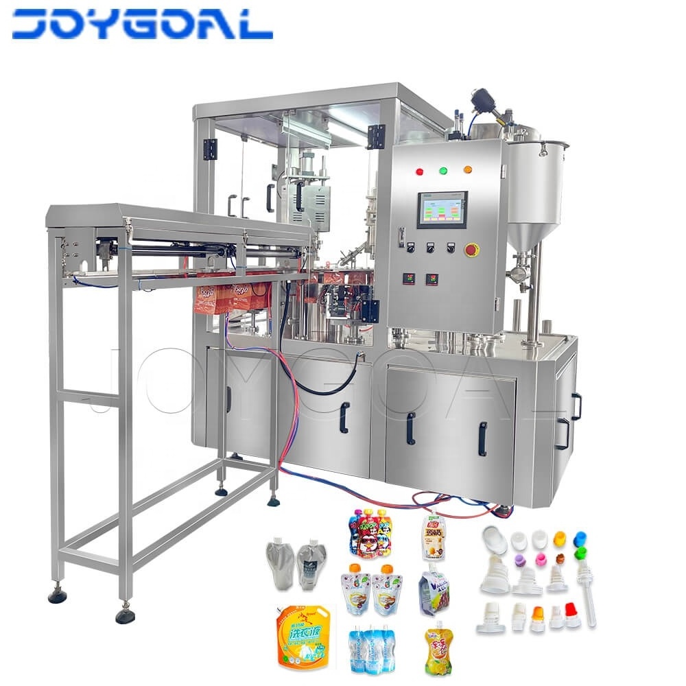 JOYGOAL Automatic preformed bag packing machine for liquid / liquid soap spout pouch filling machine