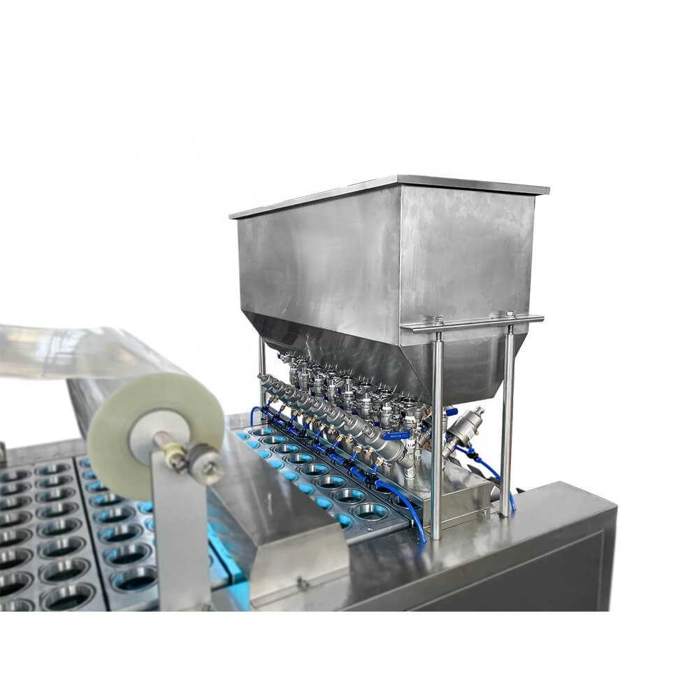 Full automatic water plastic cup filling sealing machine oil filling machine price 8 lines 16000 cups/hour in Shanghai