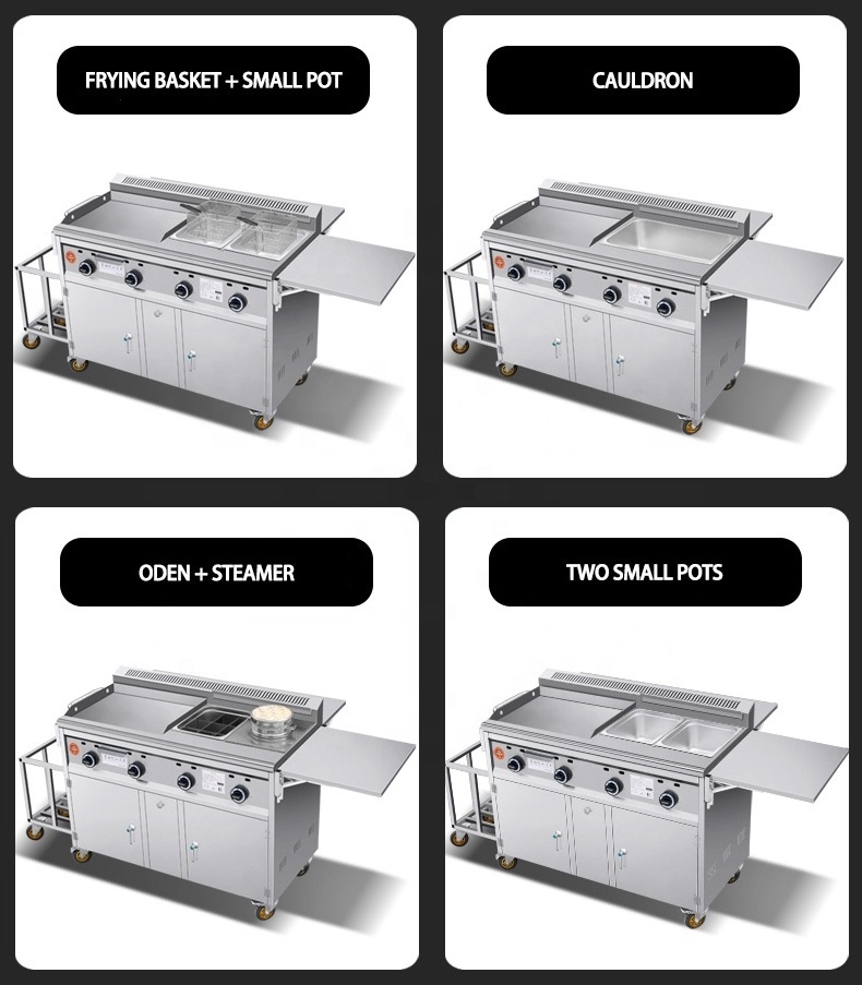 Customized mobile mobile kitchen food hot dog cart ice cream food deep fryer food trailer gasoline motorcycle