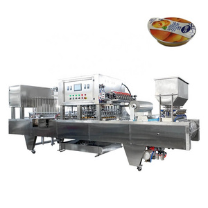 Full automatic water plastic cup filling sealing machine oil filling machine price 8 lines 16000 cups/hour in Shanghai