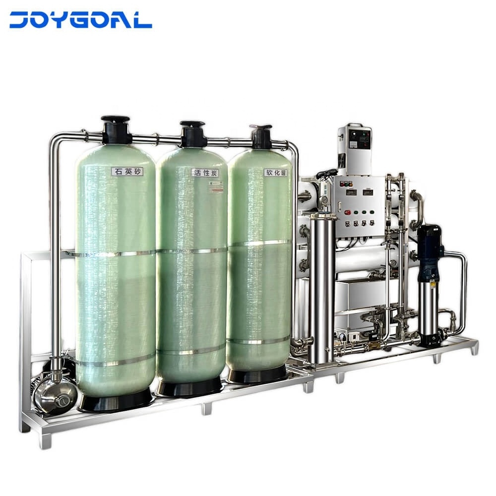 Industrial pure water machine 0.5t reverse osmosis water filter frp / stainless steel ro drinking water treatment equipment