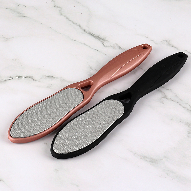 Stainless Steel Double-sided Scrub Foot Board Dead Skin Calluses Metal Foot File Heel Grater