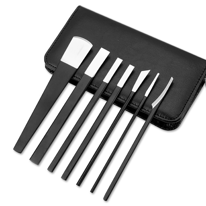 7 Pcs Professional Pedicure Knife Set Nail Care Knives Cuticle Remover Foot Repair Sharp Blade Kit For Ingrown Nail Corn Callus