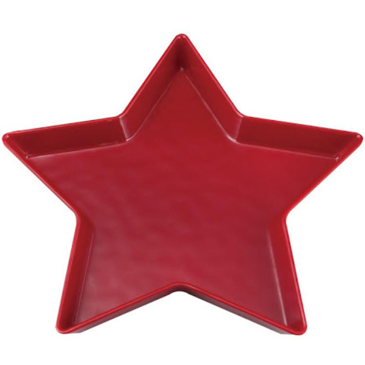 Patriotic red melamine star plate dishes tableware for dessert cookie