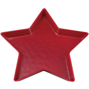 Patriotic red melamine star plate dishes tableware for dessert cookie