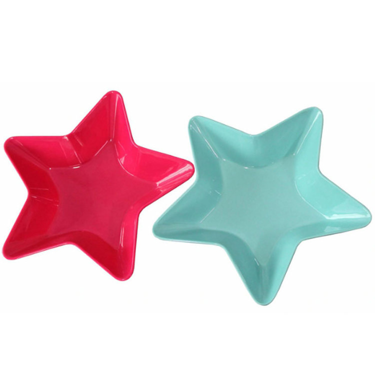 Patriotic red melamine star plate dishes tableware for dessert cookie