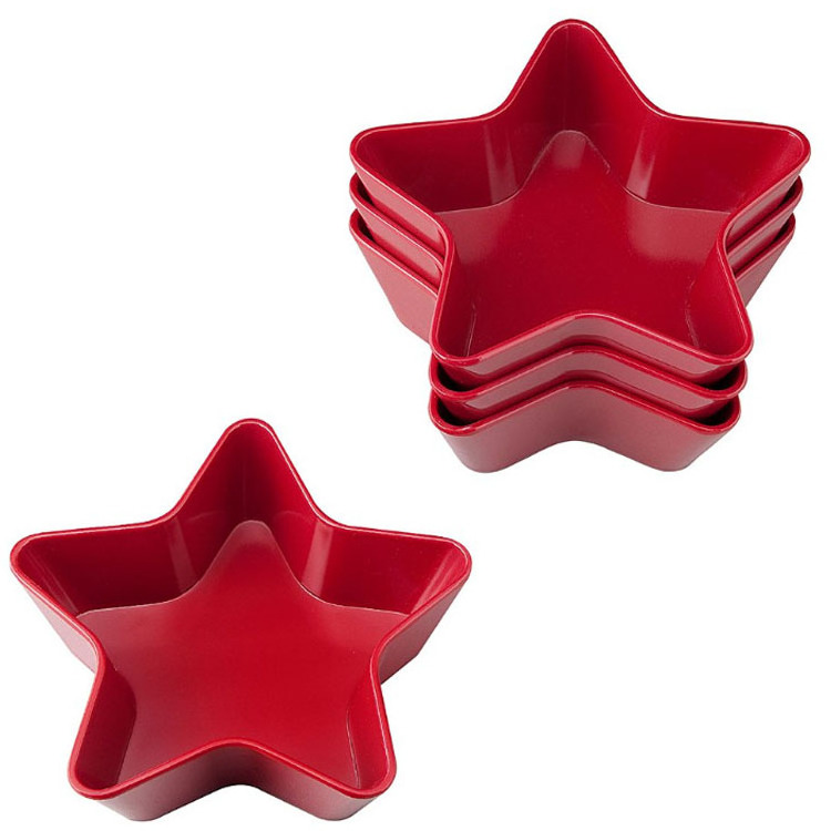 Patriotic red melamine star plate dishes tableware for dessert cookie