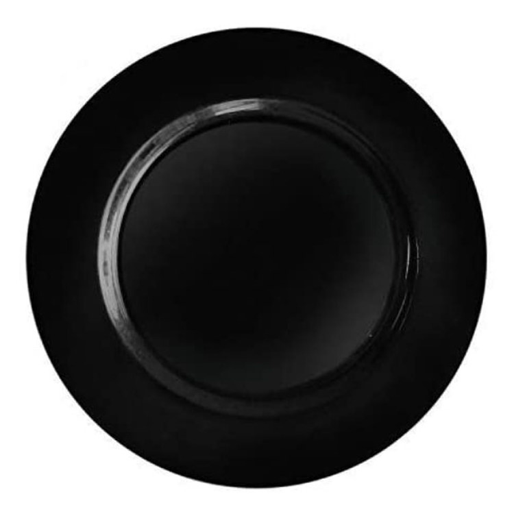 Chef Melamine Black Chargers Plates for Dinner Plates, Round Charger Placemats