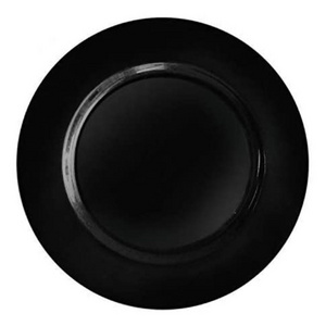 Chef Melamine Black Chargers Plates for Dinner Plates, Round Charger Placemats