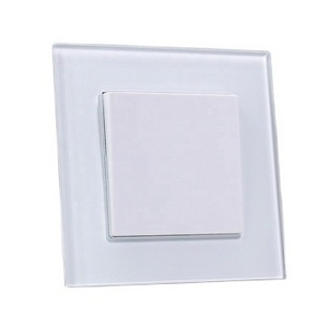 White Black Golden Grey Fancy Colorful Rocker Switches Decorative Tempering Glass Cover 1 Gang European Wall Light Switch