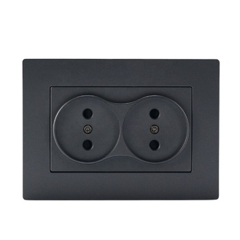 High Quality Flame Retardant Plastic Plate Cover 250V~ 16A Double Russia Electrical Power Socket Wall Sockets Euro Standard