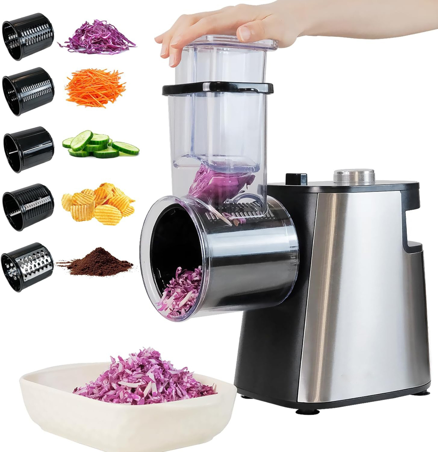 High Quality Upgrade Food Slicer Cheese Grater Kitchen Gadget Automatic Electric Vegetable Cutter