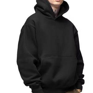 Custom 100% Cotton Plain Essentials Blank Hoodie Mens Heavyweight Hoodie Oversized Sweatshirt Men Cropped Streetwear Hoodie