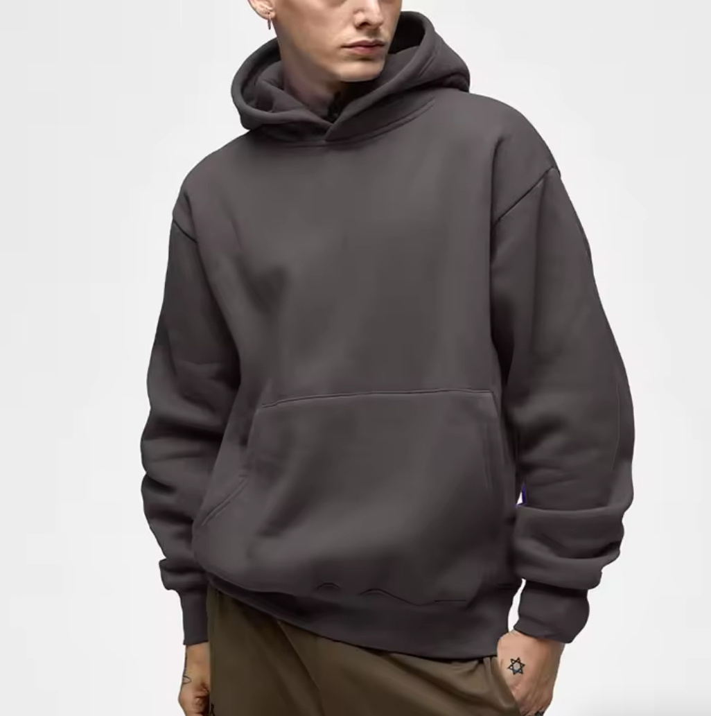 Custom 100% Cotton Plain Essentials Blank Hoodie Mens Heavyweight Hoodie Oversized Sweatshirt Men Cropped Streetwear Hoodie