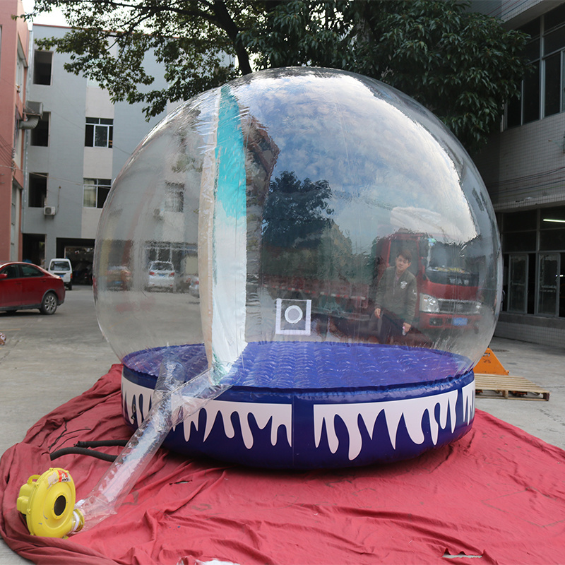 Customize Giant Christmas Snow Globe Bounce House Outdoor Party Inflatable Transparent Bubble tent