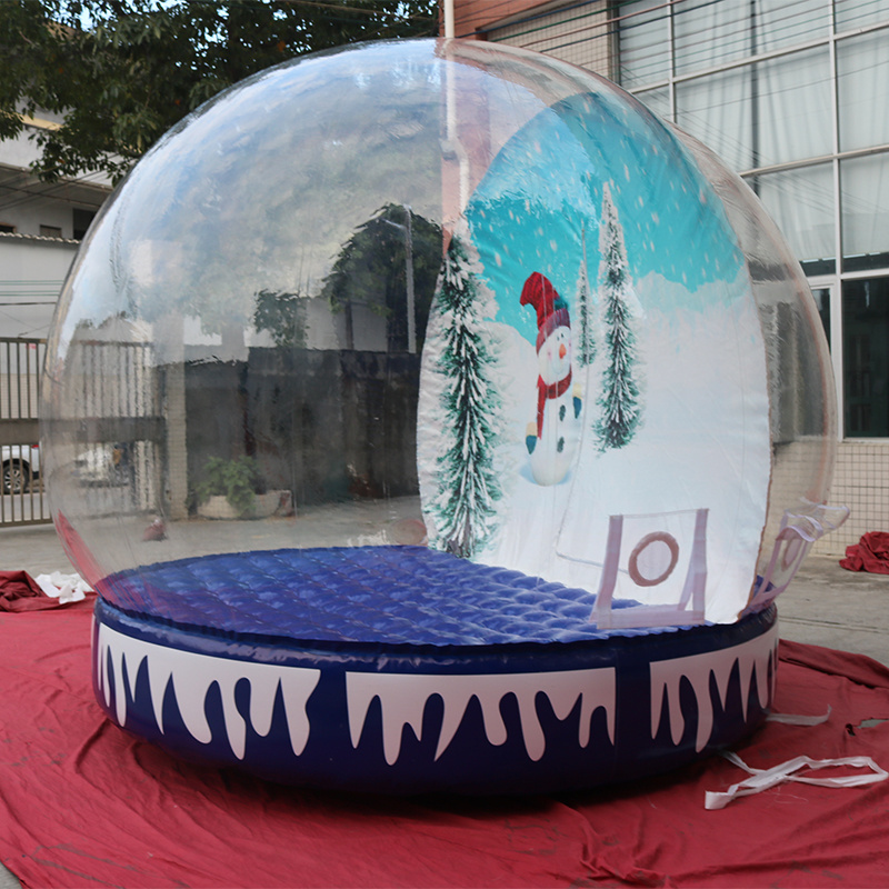 Customize Giant Christmas Snow Globe Bounce House Outdoor Party Inflatable Transparent Bubble tent