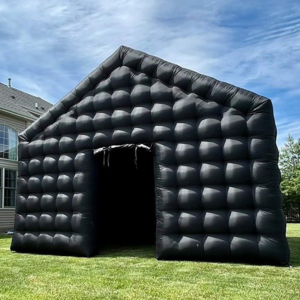 comercial black air cube tent inflatable night club tienda inflable portable party house disco tent inflatable nightclub