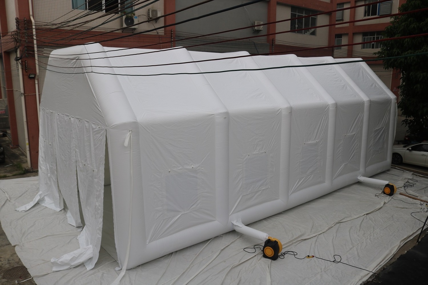 custom Outdoor giant portable commercial inflatable tent paint booth spray large inflatable car cover garage car wash tent