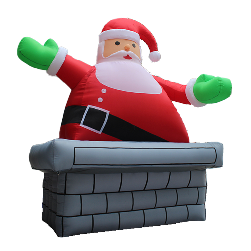 Outdoor Commercial Custom Size Blow up Giant PVC Christmas Advertising Air Inflatable Santa Claus For Decoration