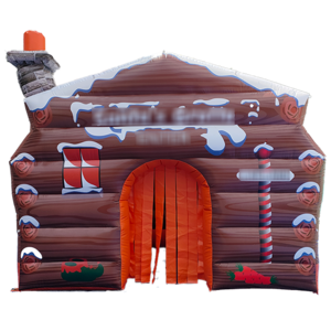 Custom Inflatable Tent Tiny Shop Cartoon Theme Inflatable Cabin for Advertising Christmas Events