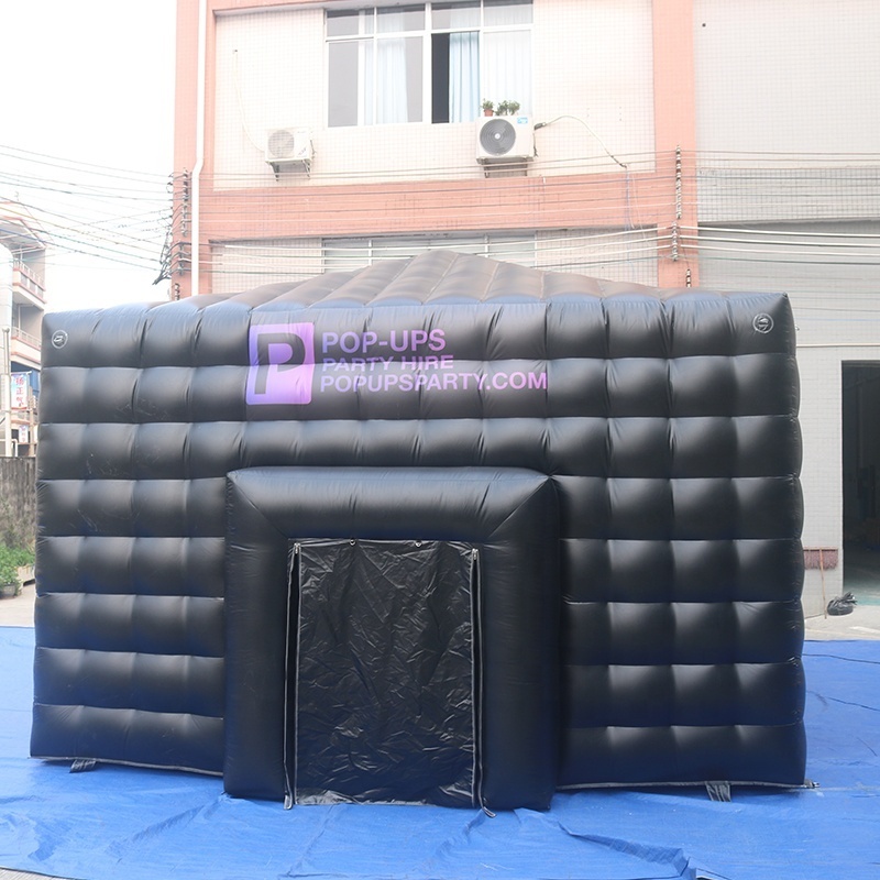 OEM black Party Wedding Event Portable Disco Blow Up Nightclub Led Lighting Outdoor Pavilion Night Club Disco inflatable tent