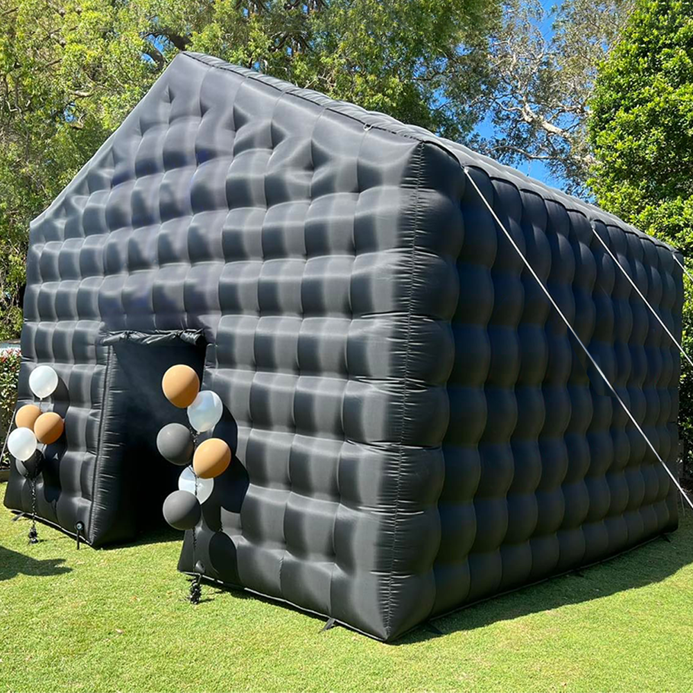 comercial black air cube tent inflatable night club tienda inflable portable party house disco tent inflatable nightclub