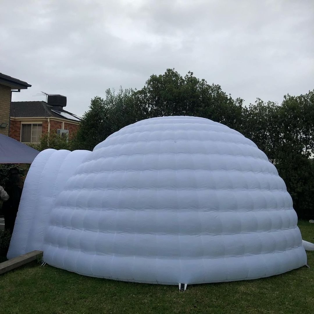 China Supplier Constant air inflate white led light giant inflatable dome tent party event blow up house inflatable igloo