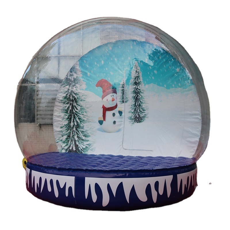 Customize Giant Christmas Snow Globe Bounce House Outdoor Party Inflatable Transparent Bubble tent