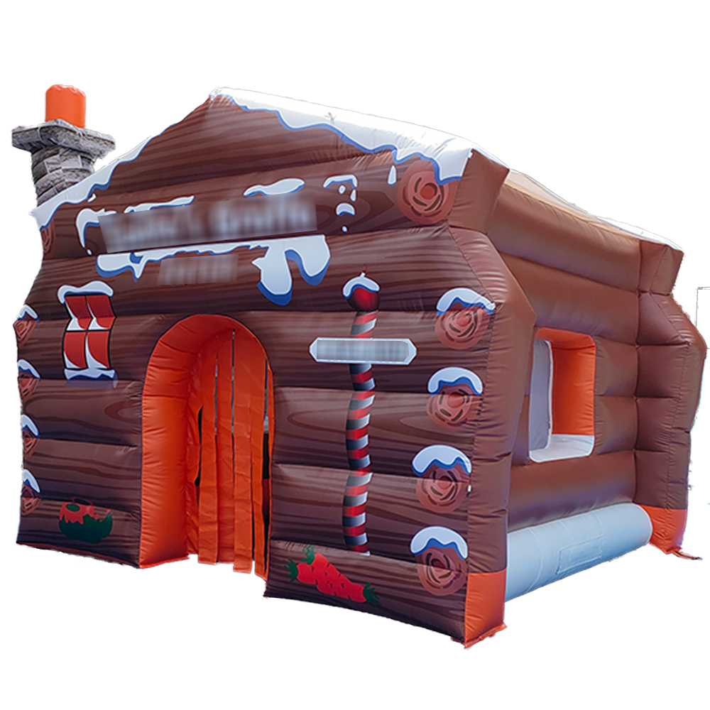 Custom Inflatable Tent Tiny Shop Cartoon Theme Inflatable Cabin for Advertising Christmas Events