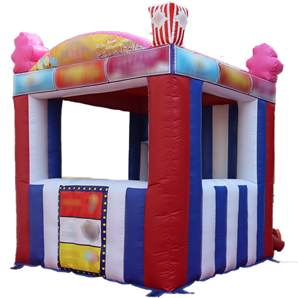 Customizable Carnival Advertising Inflatable Cube Booth Tent Ice Cream Popcorn Drink Stall Mini Inflatable Candy Floss Booth