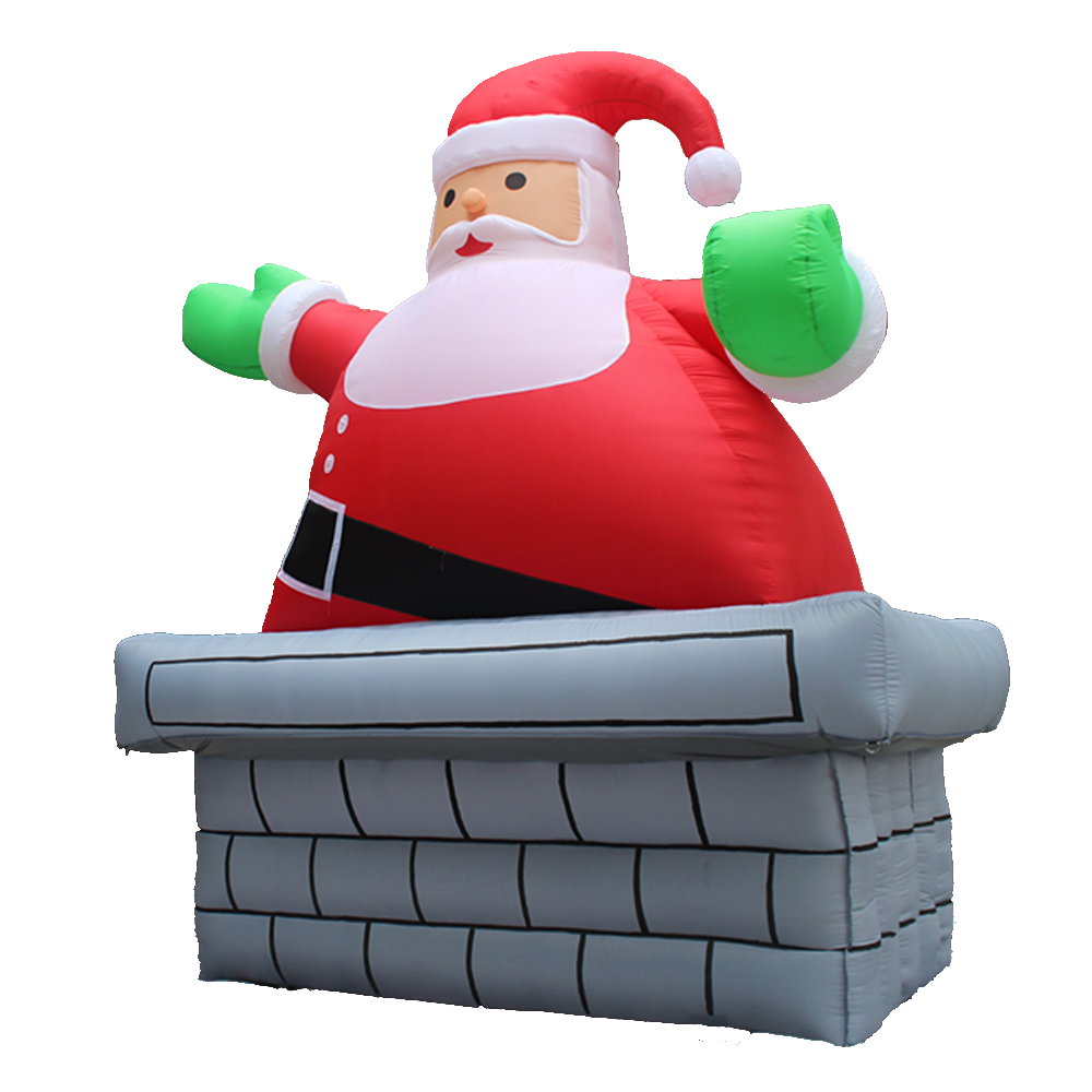 Outdoor Commercial Custom Size Blow up Giant PVC Christmas Advertising Air Inflatable Santa Claus For Decoration