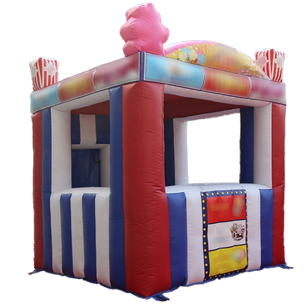 Customizable Carnival Advertising Inflatable Cube Booth Tent Ice Cream Popcorn Drink Stall Mini Inflatable Candy Floss Booth