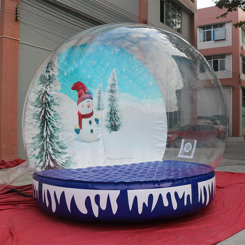 Customize Giant Christmas Snow Globe Bounce House Outdoor Party Inflatable Transparent Bubble tent