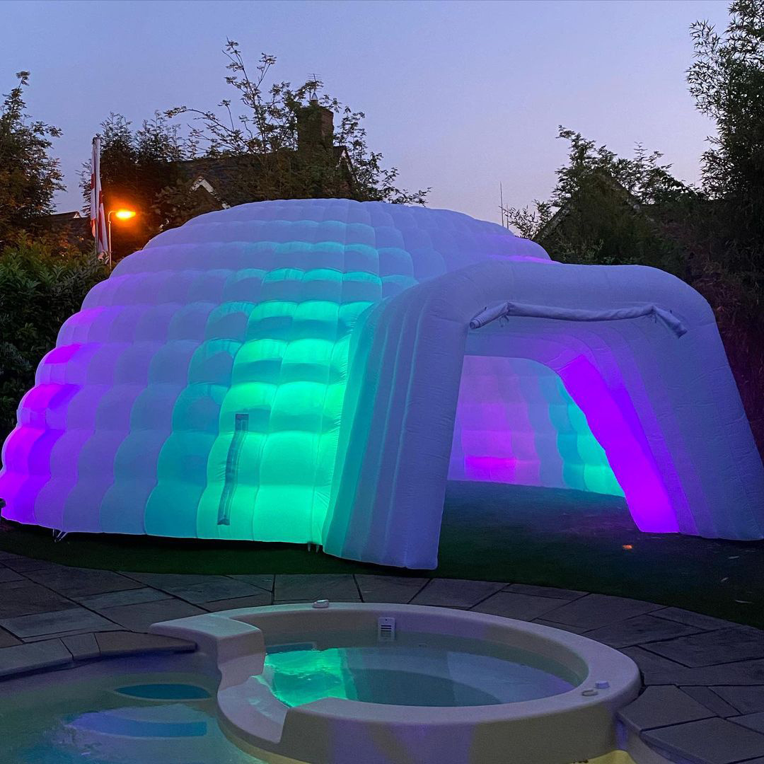 led light up inflatable igloo dome tent wedding marquee party tents night club inflatable event snow globe tents