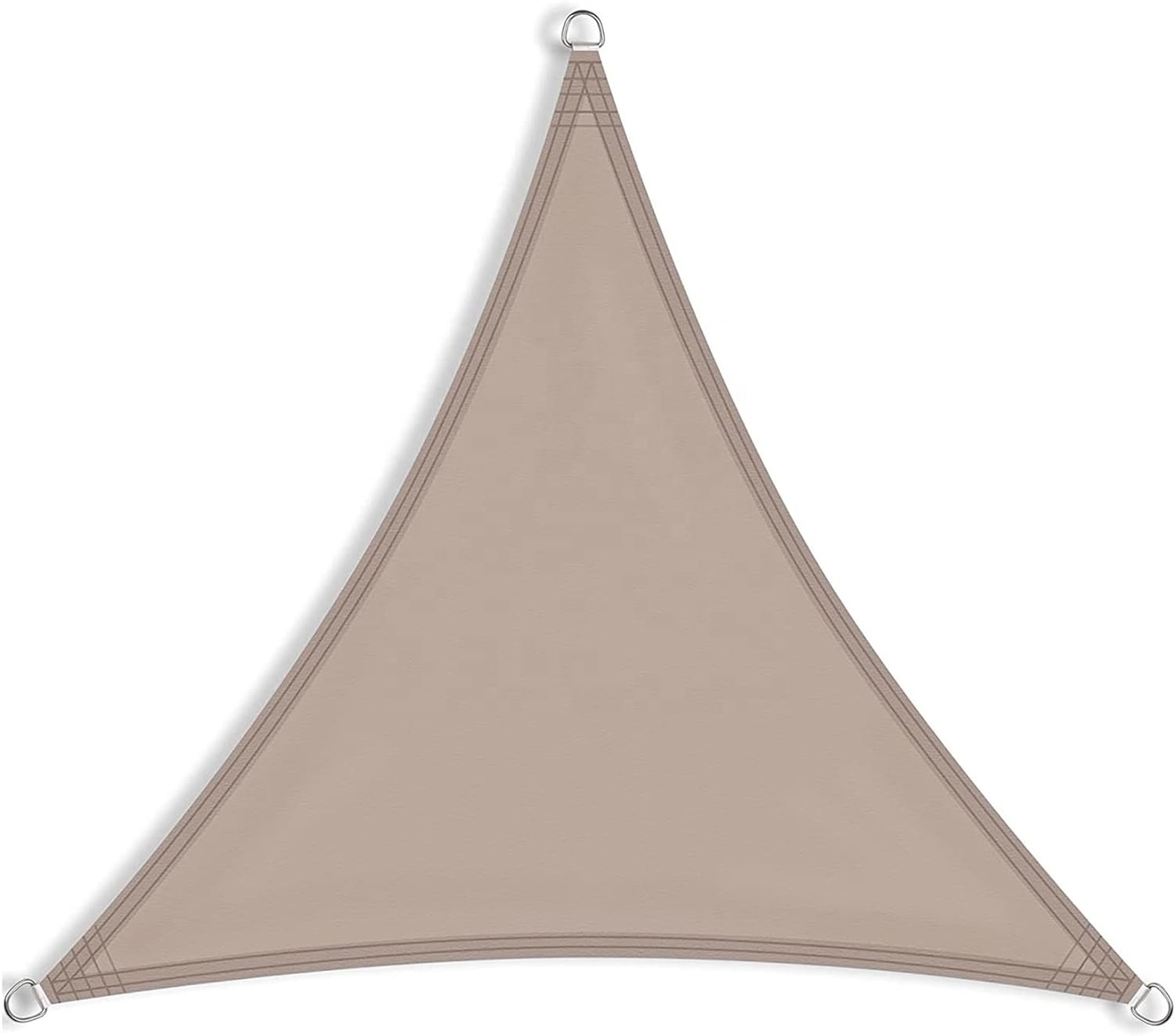 Sun Shade Sail Triangle Outdoor Shade Canopy with Rope Fixing Kits gifts for Outdoor Patio Garden Yard Backyard, Taupe