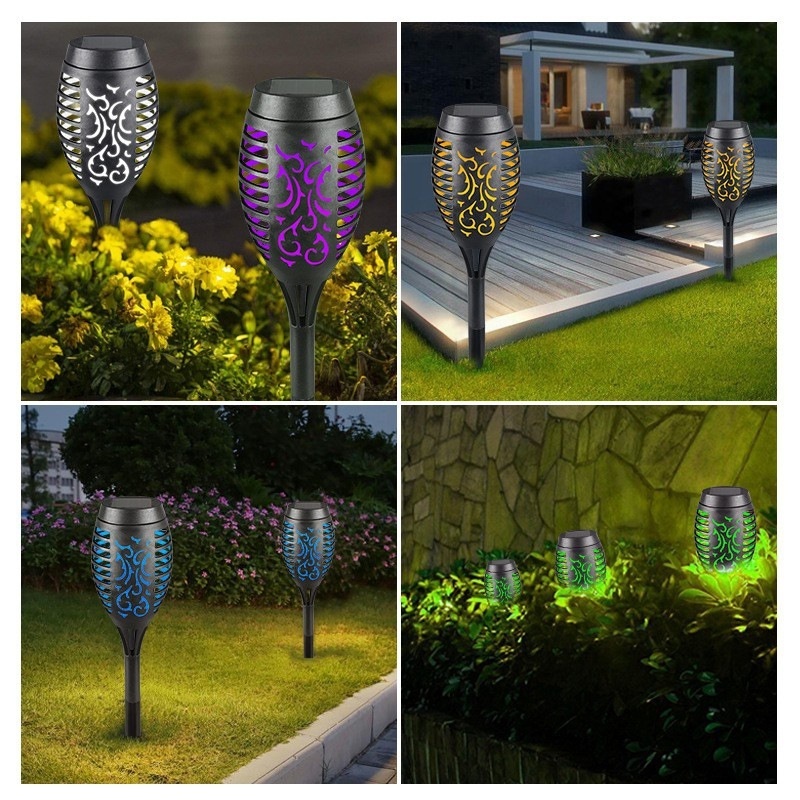 12LED Torch Lights Dancing Flames Lamp ABS IP44 Waterproof Outdoor Lawn Led Solar flame Light for yard garden square park street