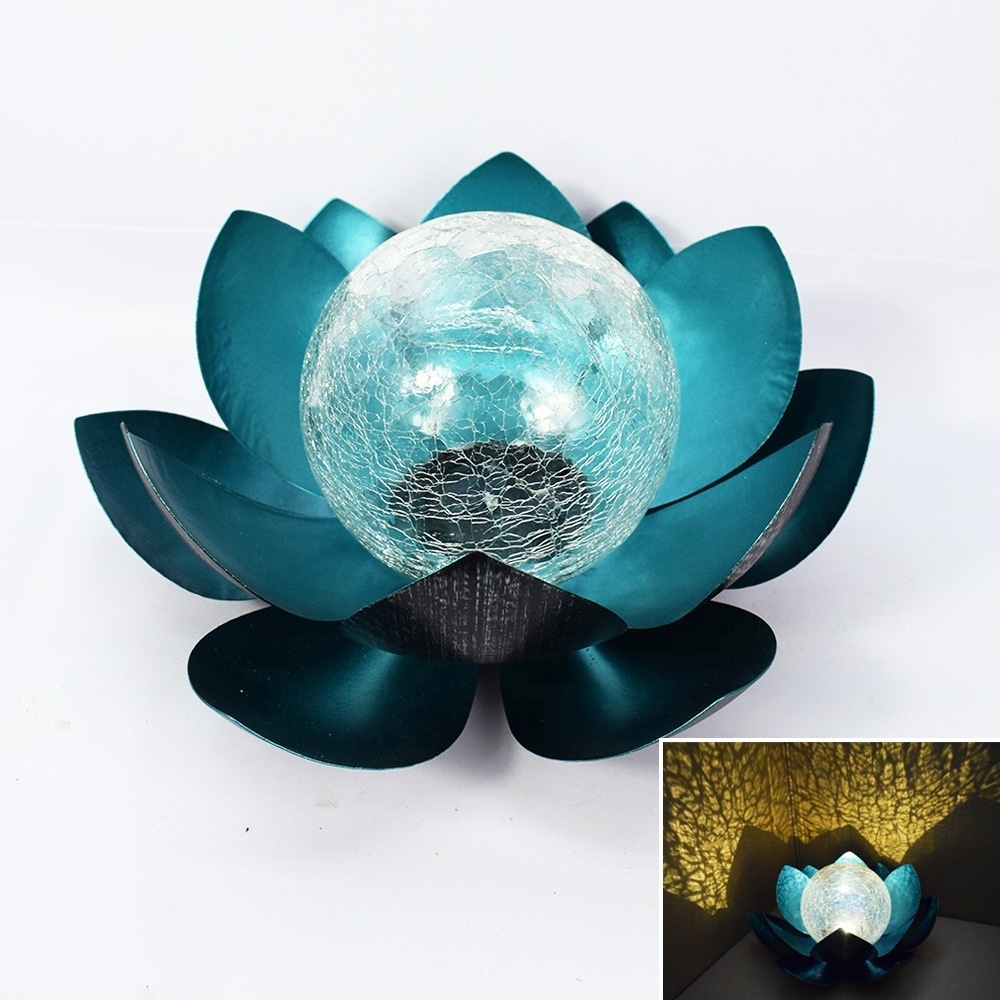 Modern Solar Lotus Flower Lamps Outdoors Waterproof Patio Pathway Lawn Lamp Led Solar Lights Outdoor Courtyard Garden Decoration